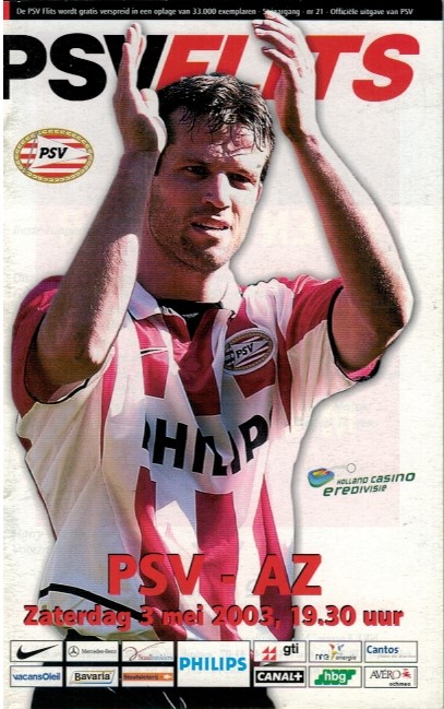 AZ Programma 3-mei-2003 PSV uit